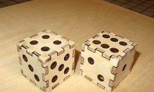 激光切割设计图丨骰子