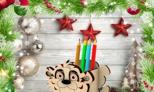 激光切割机作品图纸丨虎年饰品4