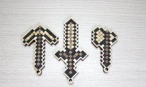 激光切割平面图纸丨我的世界-武器