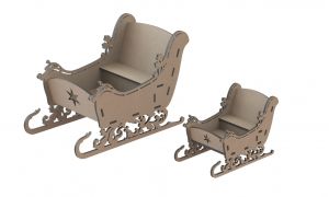 激光切割设计图丨圣诞雪橇②