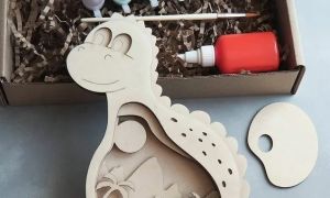 激光切割拼装图纸丨木制恐龙