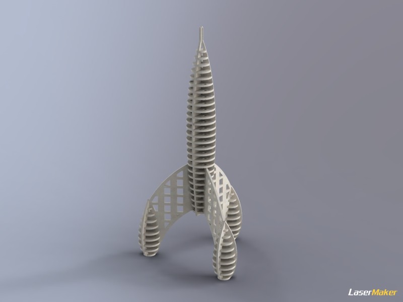 火箭激光切割机作品图纸