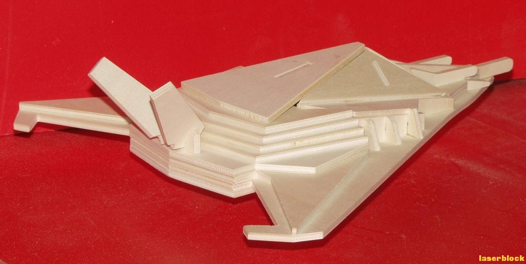 F-22战斗机激光切割模型图纸