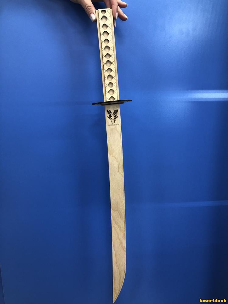 日本武士刀激光切割创意设计图