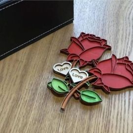 激光切割创意设计图 | DIY情人节玫瑰花