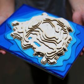 激光切割设计图丨激光切割的简单3D地图